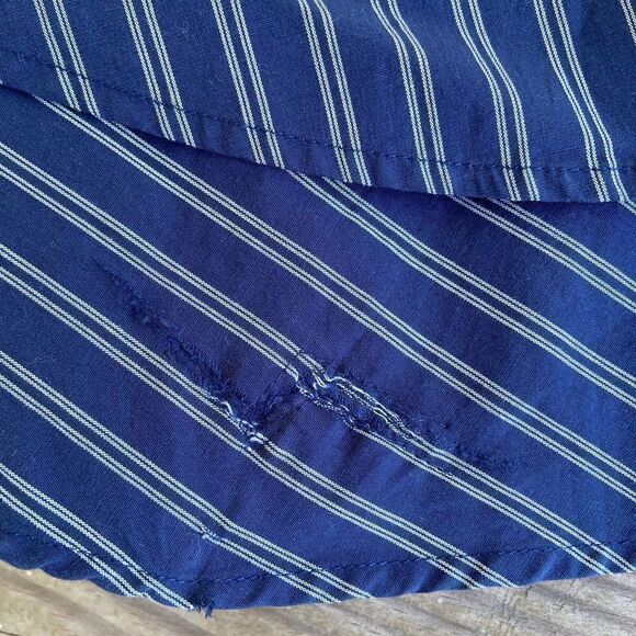 Joie Navy Striped Layered Flounce Hem Skirt Size 2 - Picture 5 of 5